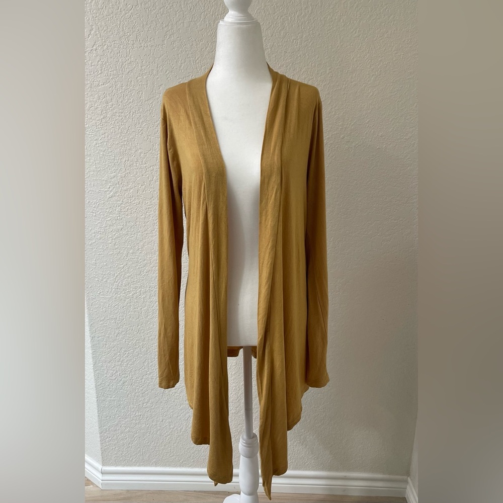 Zenana Outfitters Yellow Long Cardigan